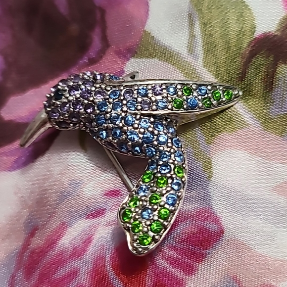 Vintage Bird Brooch/Pin with precious stones - Picture 3 of 3